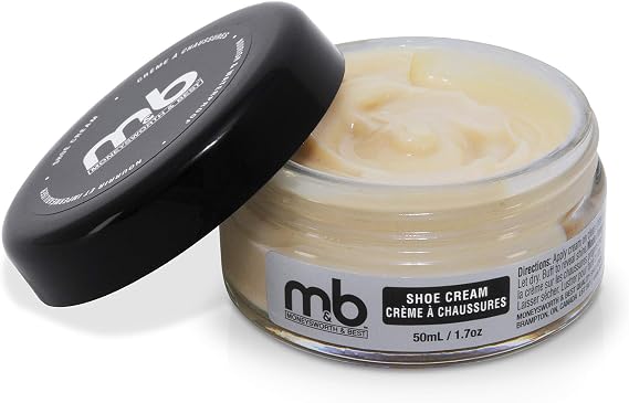 Moneysworth & Best Shoe Cream - Professional Leather Shoe Polish - Natural Waxes Condition, Re-color and Polish Smooth Leather Shoes and Boots - Over 30 Colors Available - 50 ml/1.7oz