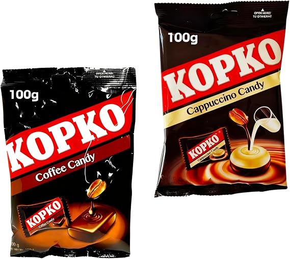 Premium Coffee-Flavoured Candy Variety Bundle | Taste Assortment | 100g Bags in 2-Packs or Mixed Sampler | Individually Wrapped Hard Candies (Cappuccino+Coffee)