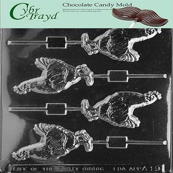 Cybrtrayd Rooster Lolly Chocolate Candy Mold