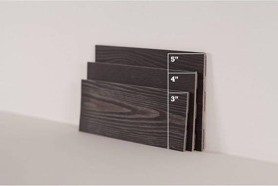 Timberchic DIY Reclaimed Wooden Wall Planks - Simple Peel & Stick Wall Covering Application for DIY Accent Wall & Home Improvement - Modern, Premium Wall Paneling (Sample Pack) (Black Ice)
