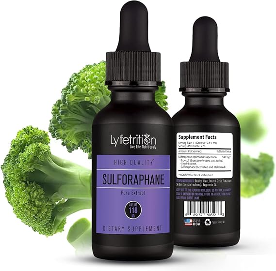 Lyfetrition Activated & Stabilized Sulforaphane 540mg, 4 Oz Liquid Supplement