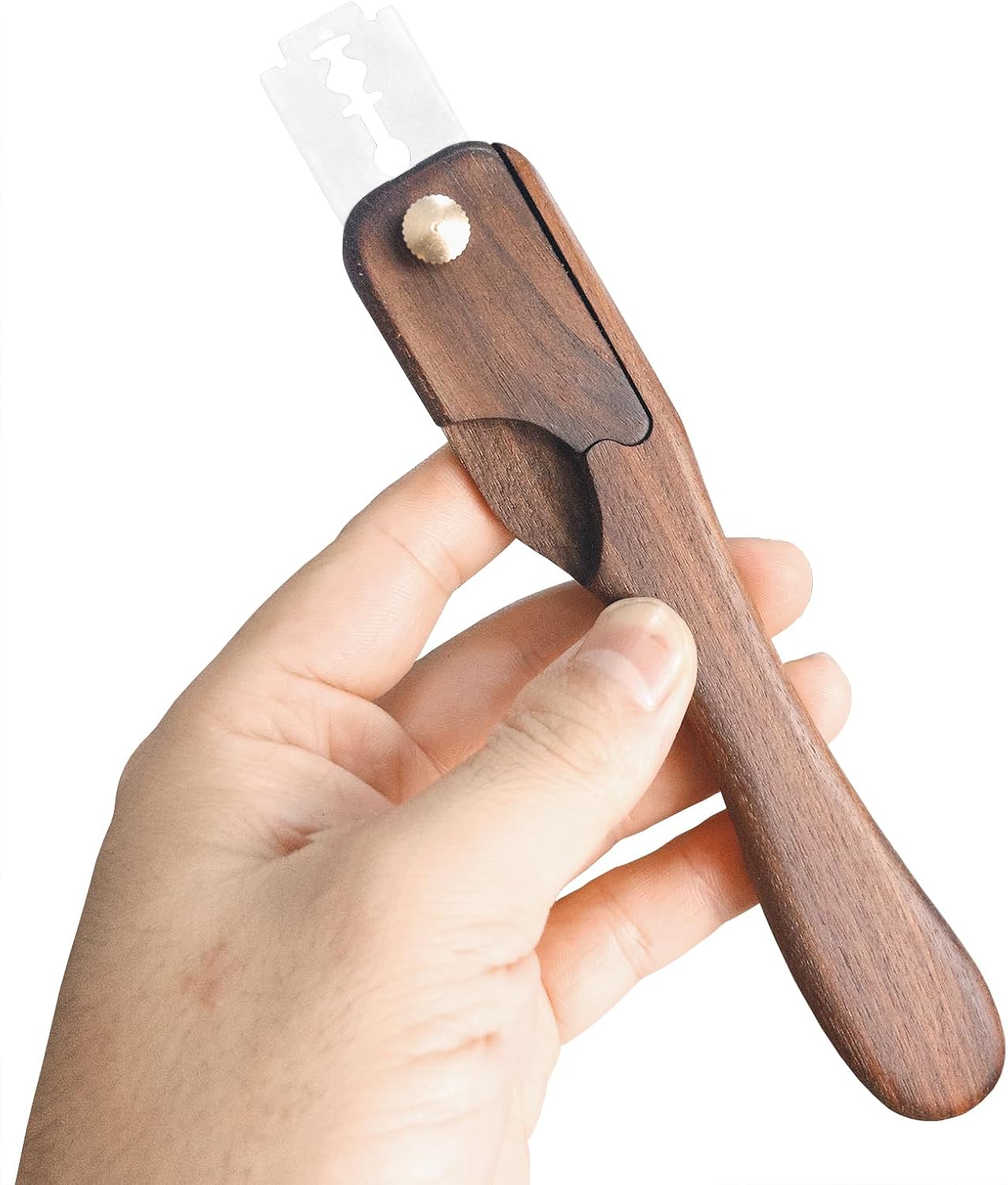 Premium Mini Bread Lame Decoration, Hand Wooden Crafted Lame Slashing Tool, for Dough Scoring Knife, Cut Patterns for Sourdough Bread Slashing, Black Walnut Without Blade