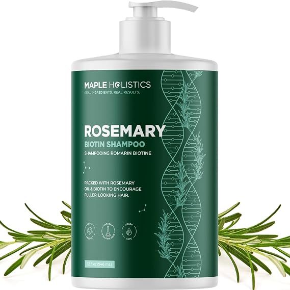 Volumizing Biotin and Rosemary Shampoo - Vegan Rosemary Biotin Shampoo for Thinning Hair for Women and Men with Nourishing B Vitamins & Tea Tree Oil - Paraben Silicone & Sulfate Free (32 Fl Oz)