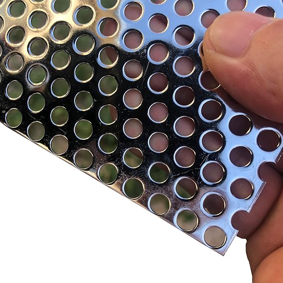 Perforated Sheet Stainless Steel Perforated Mesh 5 mm Hole Thickness 1.1 mm 200 mm x 100 mm Perforated Metal