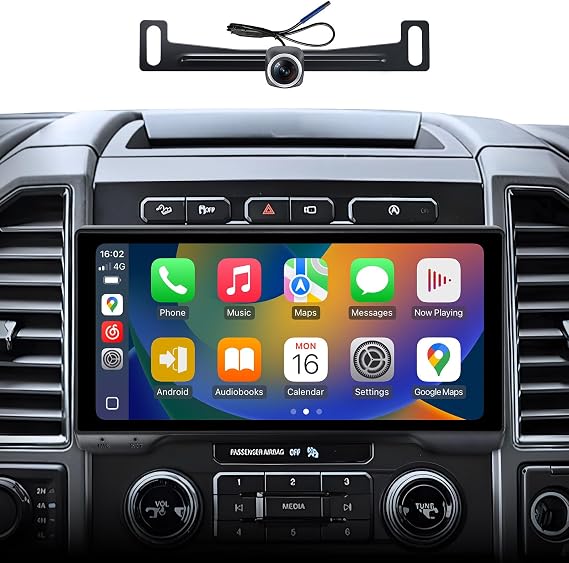 for Ford F150 Radio Stereo Upgrade 2015-2020,F250 F350 F450 Super Duty 2017-2022,10.33inch Touchscreen Wireless Carplay Android Auto GPS Navigation 5GWiFi SWC 4G+64G Head Unit Replacement