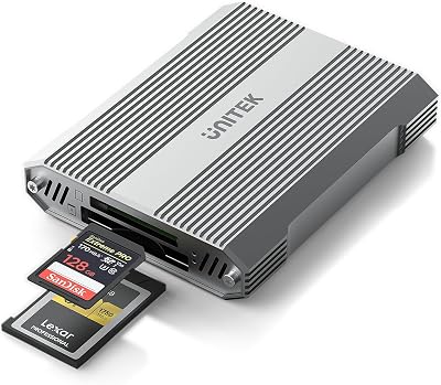 CFexpress Type B and SD4.0 UHS-II Dual-Slot Memory Card Reader, 10Gbps USB 3.2 Gen 2, CF Express Reader for CFexpress Type BSDSDHCSDXCSDUC, Plug and Play, Compatible with WindowsMacLinuxAndroid