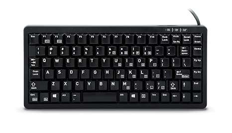 Cherry G84-4100LCAUS-2 Compact Wired Keyboard - PS/2, USB, Black