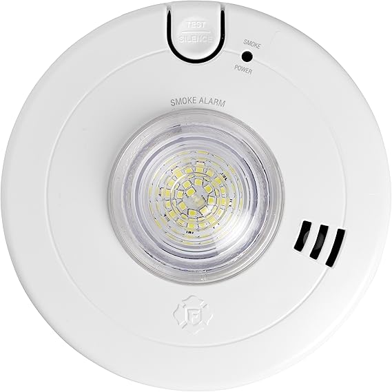 First Alert BRK 7020BSL Hardwired Hearing Impaired Smoke Detector with LED Strobe Light , white