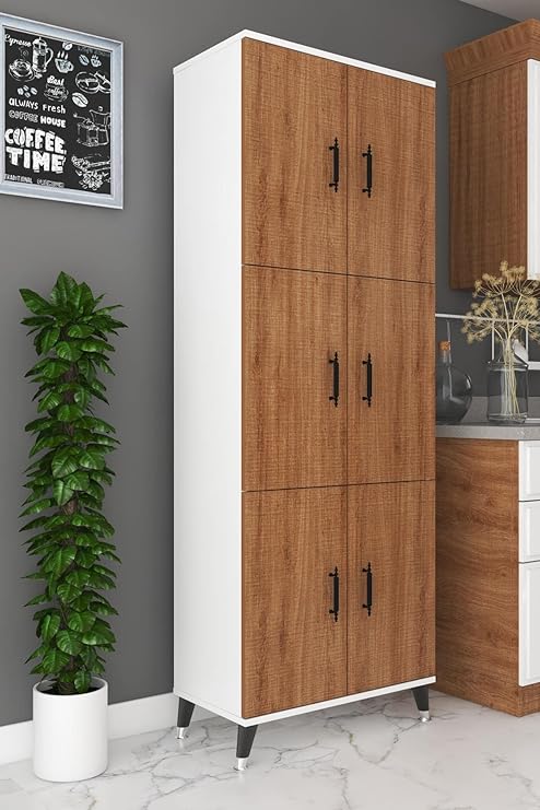 Çok Amaçlı Kiler, Banyo, Ayakkabılık, Balkon Dolap Beyaz ceviz