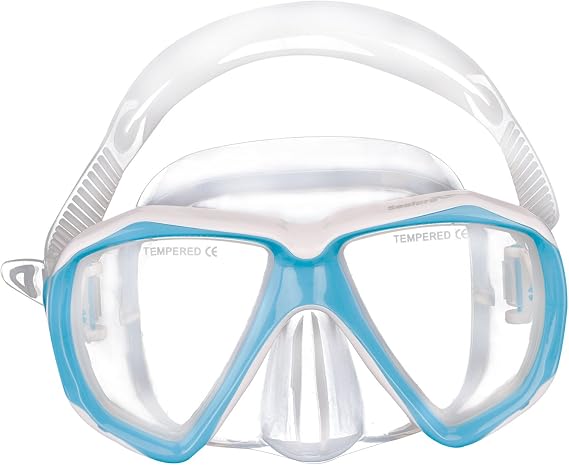 Kids Swim Goggles Scuba Diving Mask Youth No Leak Anti-Fog Swimming Goggles Nose Cover Clear Wide Vision Dive Mask Age 5-15