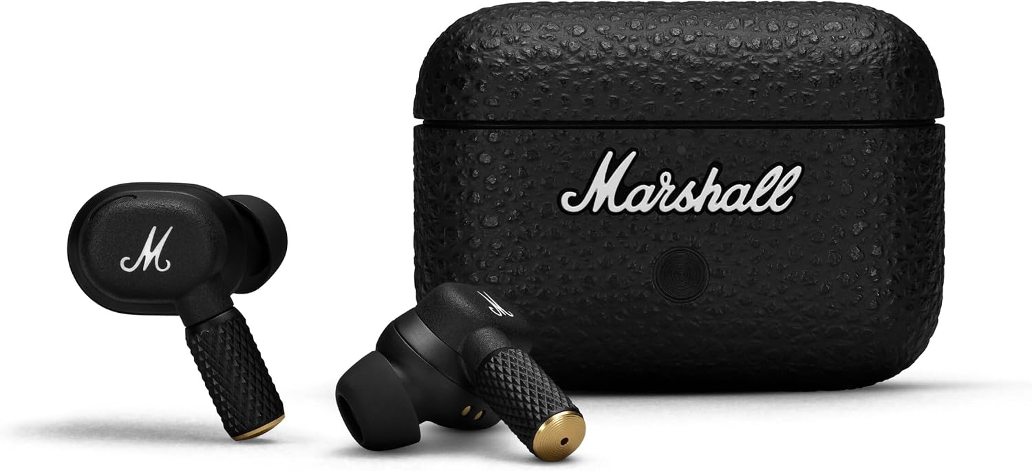 Marshall Motif II ANC - True Wireless Active Noise Cancelling Bluetooth Headphones, Earbuds, 30 hours playtime – Black