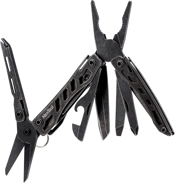 NexTool Mini Flaship Multi-Tool, Multi-Functional Pliers, 10 IN 1 Multi-Functional Tool, Folding Pliers, Stainless Steel, Good Durability, Foldable, Pocket Size, Portable Mini, Disaster Prevention