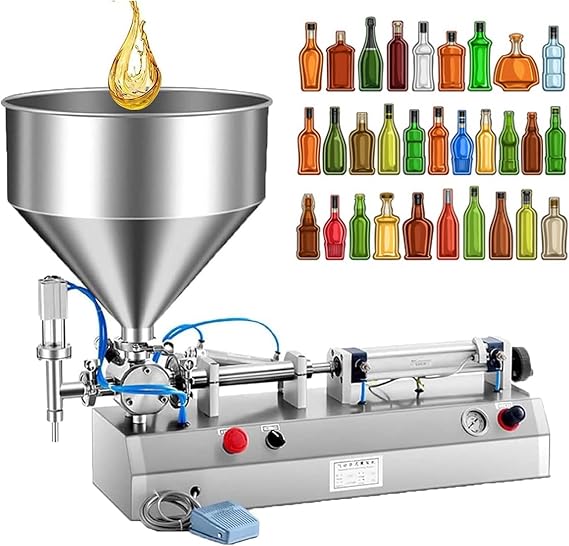 Paste Filling Machine, Semi-Automatic Cream Filling Machine, Filling accuracy ≤±0.5%, Semi-Automatic Cream Filling Machine, Gas volume 0.1m³/min, for Oil, Cream, Lotion, Honey and Butter