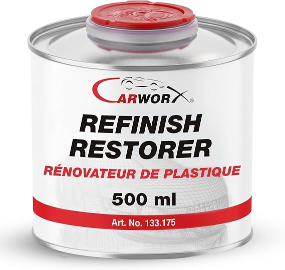 Refinish Restorer - Faded Plastic Restorer, Silicone-Free Automotive Plastic Refinish, Removes Polish Residue, Professional Body Shop Grade, 500 ml