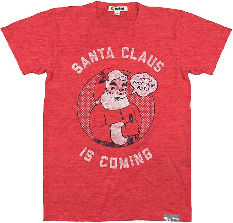 Tipsy Elves Men's Funny Christmas T Shirts - Hilarious Xmas Shirts for Ugly Christmas Sweater Party