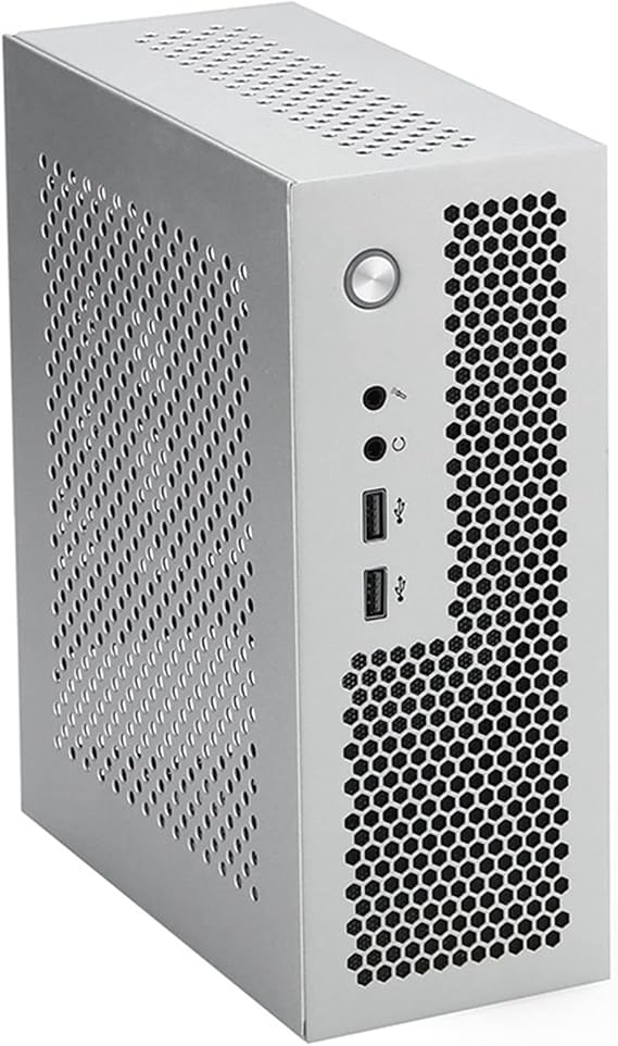 A09 HTPC Computer Case Mini ITX Gaming PC Chassis Desktop Chassis USB2.0 Computer Case Home Silver
