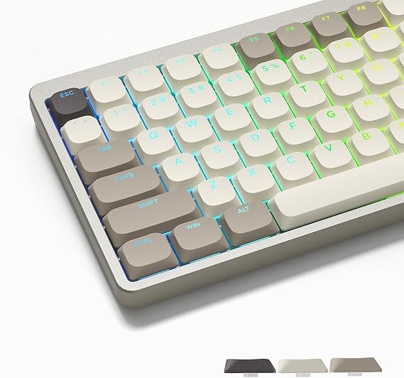 Low Profile Keycaps 143 Keys, PBT Keycaps Shine Through