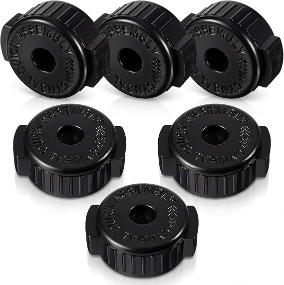 6PCS Black Plastic Cymbal Nuts 8mm Quick-set Plastic Cymbal Nuts for Percussion Drum Kit Cymbals Replacement Accessories Rapid Release Cymbals Topper Replacement Parts Accessories