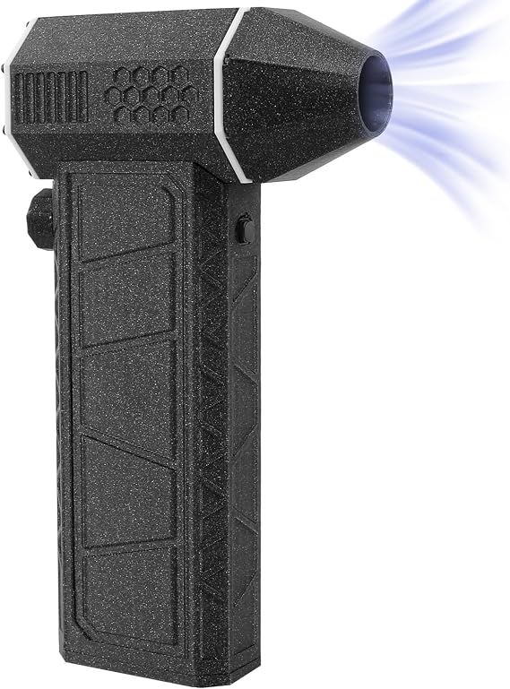HOTBEST Mini Jet Blower, 150000 RPM Cordless Super Jet Dry Blower, Mini Fan Air Blower, Portable Hand Held Powerful Fan for Cleaning, Camping, Outdoors, Car (Black)