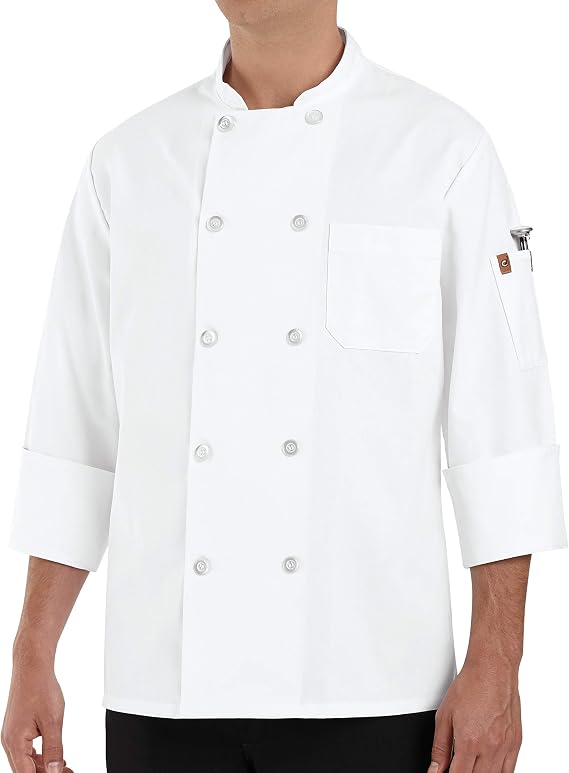 Chef Designs Unisex Adult Chef Designs Men's Ten Pearl Button Chef Coat