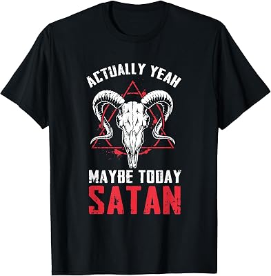 Occult and Satanic Pentagram Baphomet Goat Satan Satanist T-Shirt