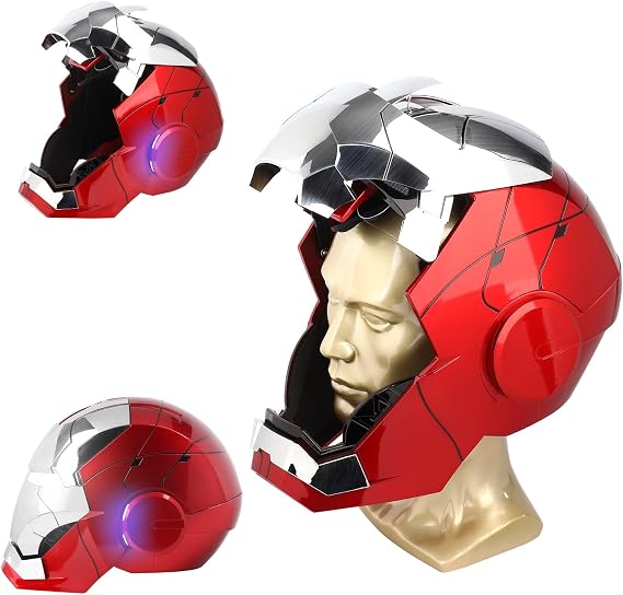 Iron Man MK5 Silver Electric Cosplay Helmet Voice Touch & Remote