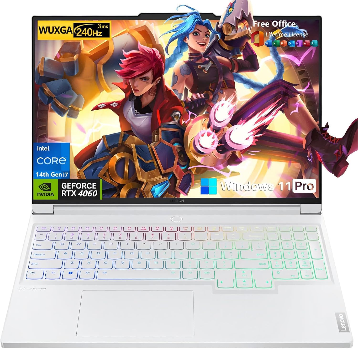 Lenovo Legion 7i Gaming Laptop,16 IPS WQXGA 240Hz, 14th Gen Intel i7-14700HXUp to 5.5 GHz, GeForce RTX 4060 8GB, 64 GB DDR5, 1 TB SSD, MS Office Pro, Backlit KB, Fingerprint, Wi-Fi 6E, Win 11 Pro