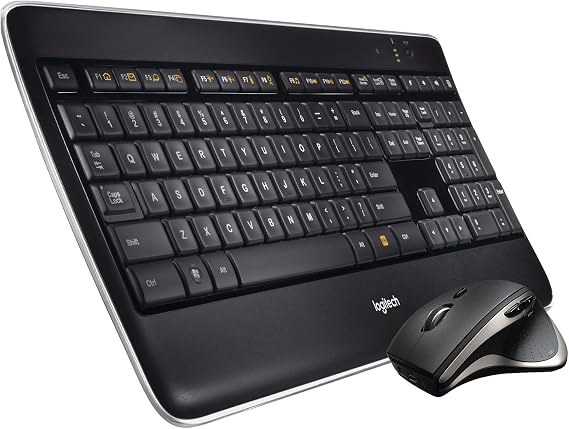 Logitech Wireless Performance Combo MX800, Backlit Keyboard, Wireless USB Mouse for PC