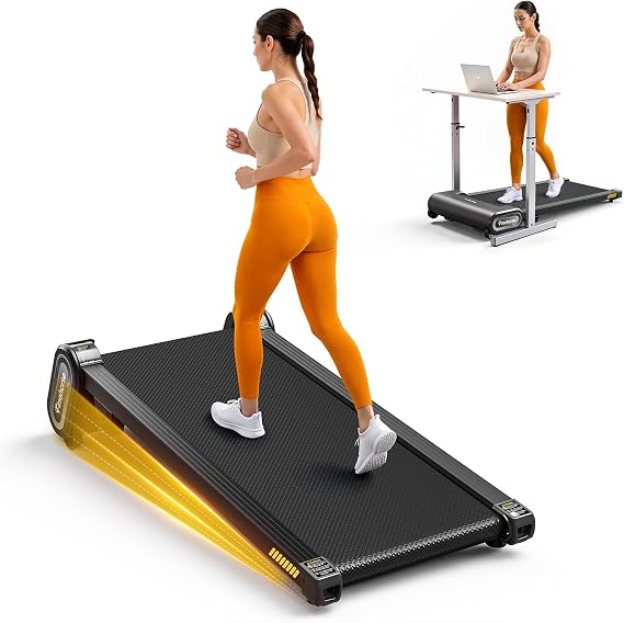 AKLUER Walking Pad 13% Auto Incline, 330LBS, Under Desk Treadmill for Home