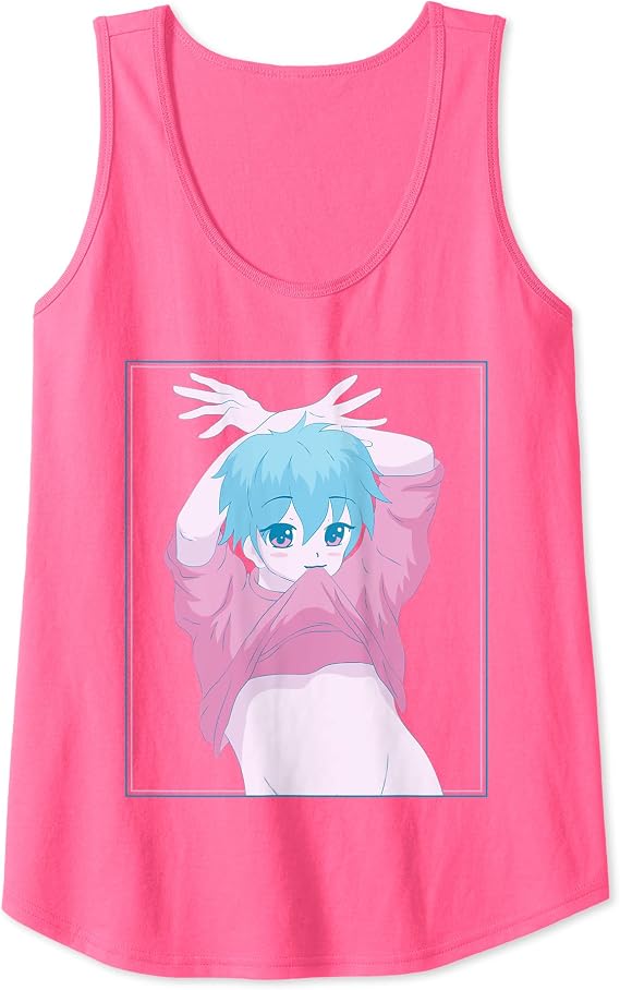 Femboy Anime Boy Aesthetic Crossdressing Yaoi Pastel Tank Top