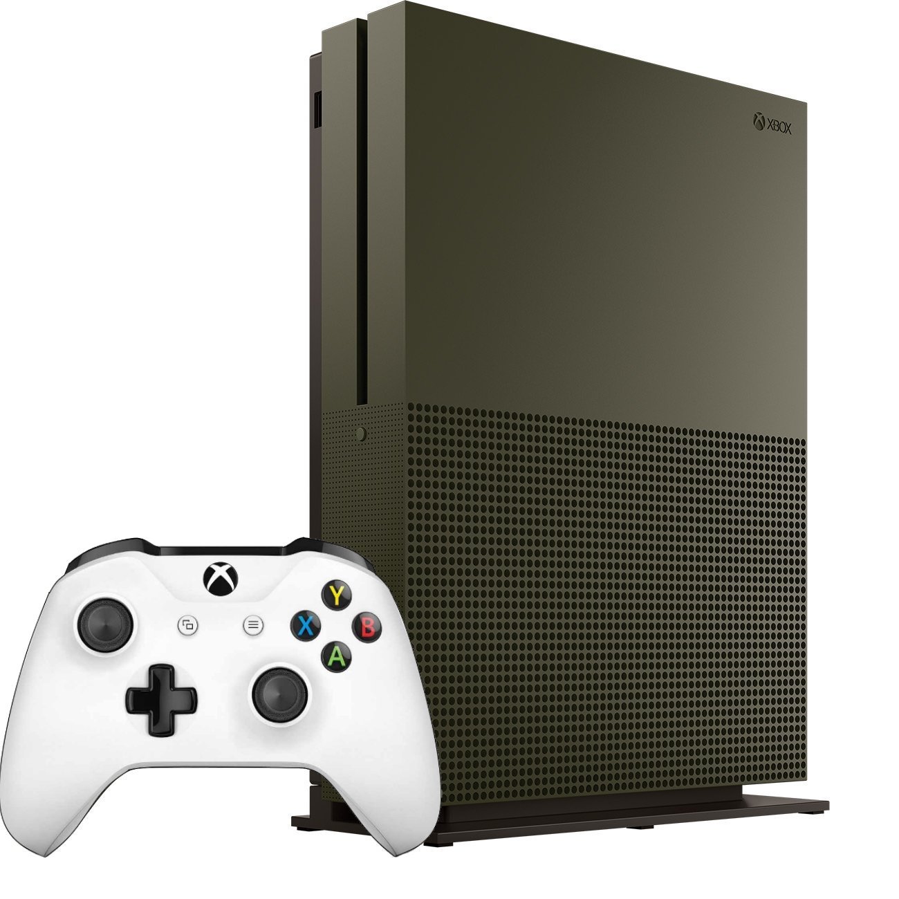 Xbox One S 1TB Military Green Special Edition Console and White Controller Renewed