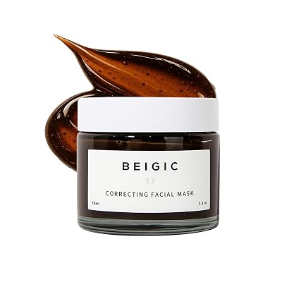 BEIGIC Correcting Facial Mask - Vegan Pore Tightening Face Mask with Coffee Bean Powders, Sucrose & Coconut Oil for smooth, even-toned & moisturized skin 2.36 Fl. Oz