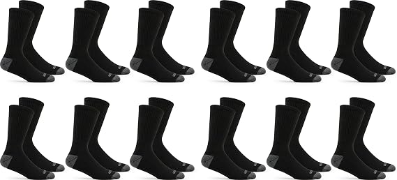 Fruit of the Loom Men's Dual Defense Crew Socks (12-Pack)