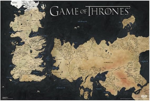 Pyramid Game of Thrones Map of Weste Wall Poster
