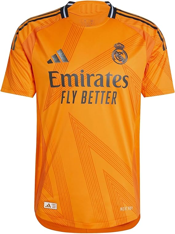 adidas Real Madrid Mens Authentic Away Jersey 2024/25 (US, Alpha, X-Large, Regular, Regular, Crew Orange)
