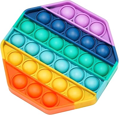 Colorful Pop It Fidget Toys, Big Push Pop Its Bubble Fidget Sensory Toy, Autism Special Needs