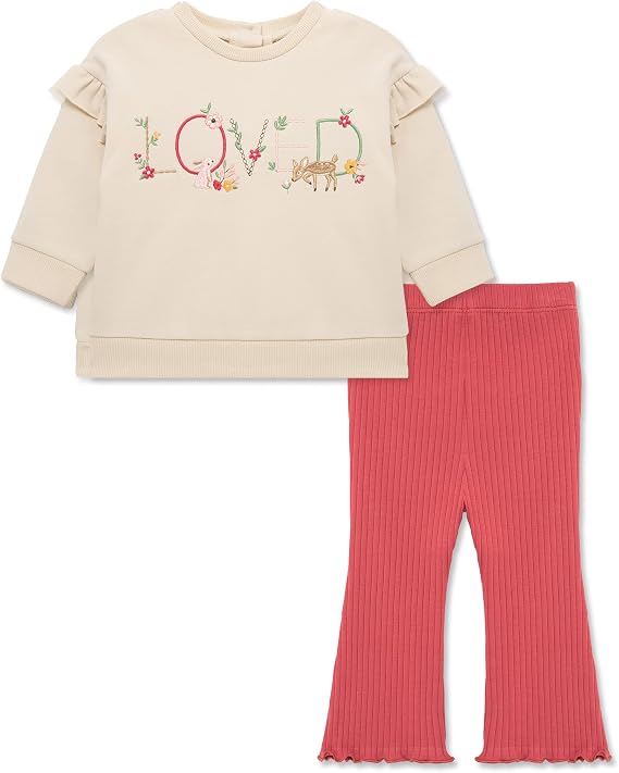 Little Me Clothes for Baby Girl's and Boy's 2Pc Tracksuit Set, Sweatshirt and Coordinating Legging