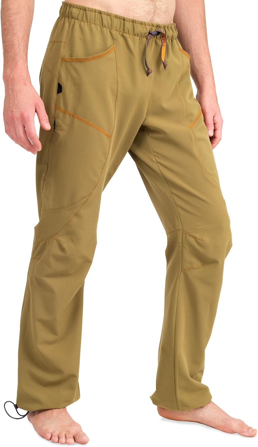 Ucraft Xlite Rock Climbing Bouldering and Yoga Pants. Lightweight Stretchy Trousers XL, Mustard