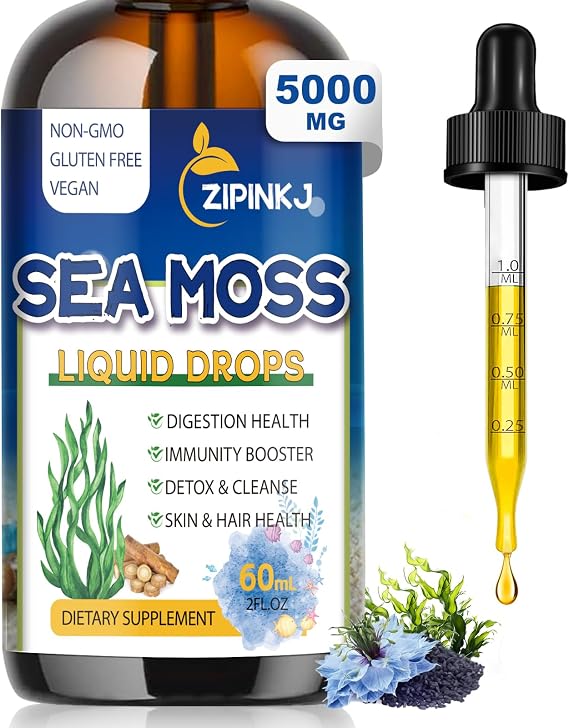 Sea Moss Drops, Irish Liquid Sea Moss Gel for Digestion Health, Non-GMO