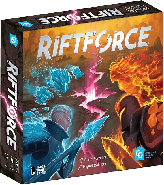 Capstone Games Riftforce Strategy Board Game for 2 Players | Competitive Elemental Duels with Asymmetric Factions, Tactical Depth & Replay Value, Fantasy Tabletop Game | Ages 10+ | 3045 Min Playtime