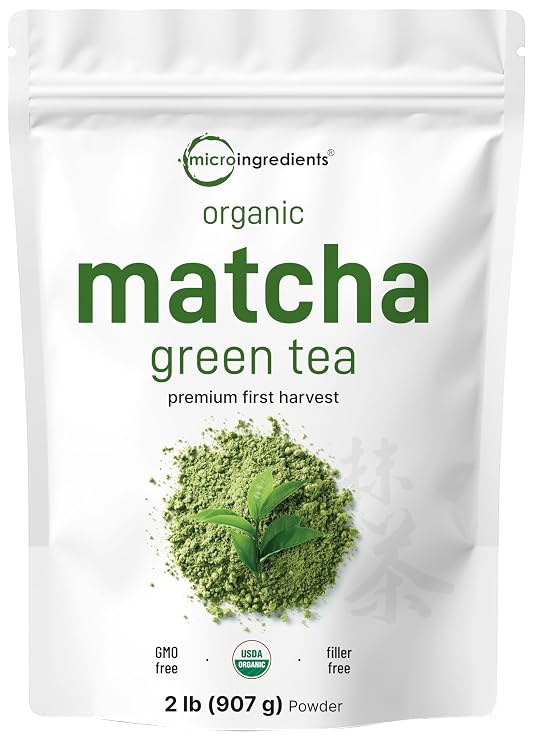 Organic Matcha Green Tea Powder, 2 lb | First Harvest Culinary Grade | Single-Ingredient Green Tea Powder | Certified Organic | Gluten, Dairy, Soy & Tree Nut Free