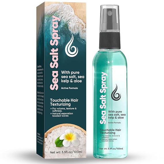 Sea Salt Spray for Hair, Salt and Sea Hair Texturizing Spray for Men & Women, Seasalt Spray Helps Improve Hair Volume, Texture, Thickness