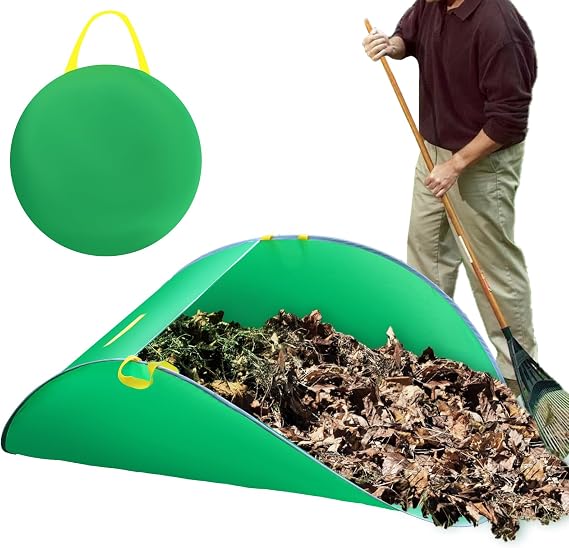UQM Leaf Collector, Portable Pop Up Leaf Bags, Foldable Leaf Pick Up Tools | Reusable Yard Garden Bags for Leaves Lawn Trash, Patent Number D1005635