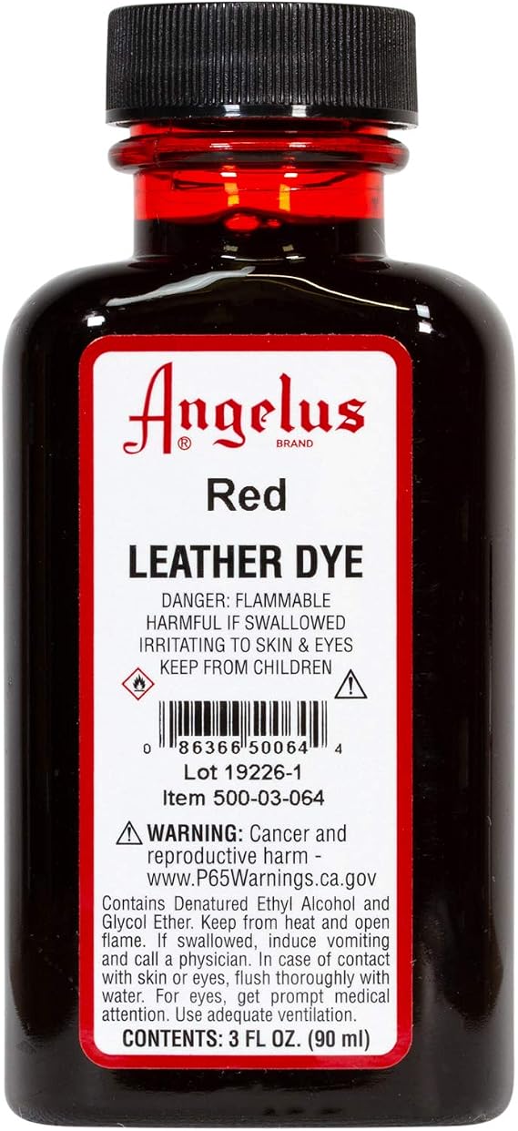 Angelus Leather Dye - 3 Ounces, Red