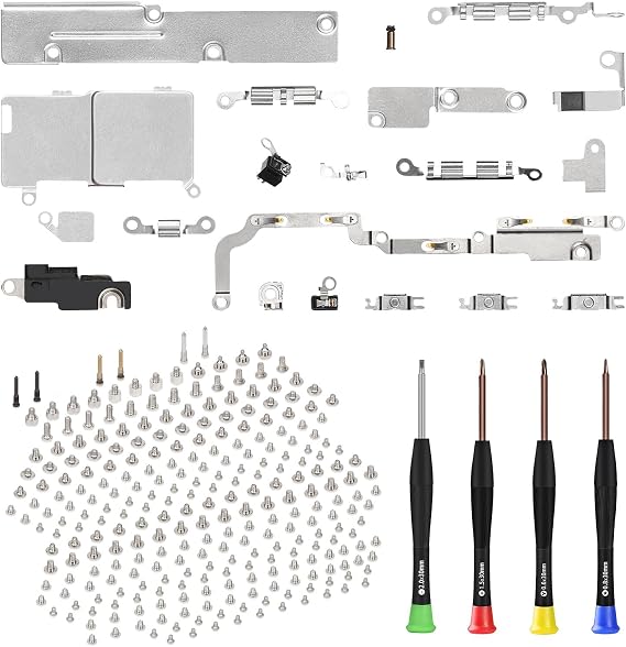 Internal Complete Screws Metal Bracket Replace for iPhone Xs Max | Full Inner Plate Cover Bottom Small Screw Bracket Parts with Repair Tools Screwdriver for iPhone XSMAX