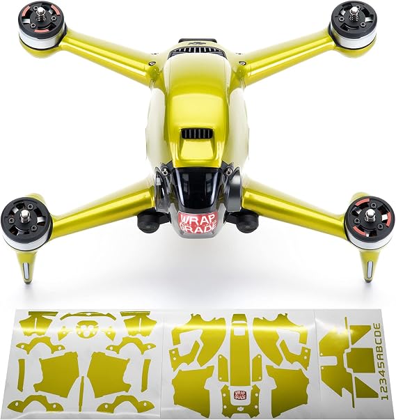 WRAPGRADE Skin Compatible with DJI FPV | Full-wrap (LIMONCINO YELLOW)