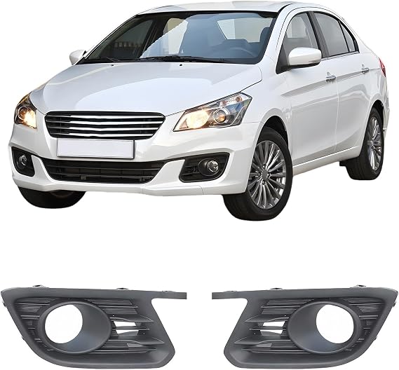 Pair Front Bumper Fog Light Grille,Compatible With Suzuki Ciaz 2015-2017,Replace OE style Left Right Fog Light Grill Covers