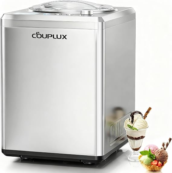 COUPLUX Largest 2.64Qt lce Cream Maker with Upgrade Fastest 250W Compressor