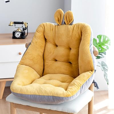 Office Chair Cushion, Semi-Enclosed One Seat Cushion, Non Slip seat Cushion with tie Straps, Durable & Comfort Chair Cushion, for Dining Chairs, Office Chairs, Hardwood Floors 17.717.7 inch