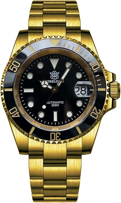 SteeldiveAU Steeldive SD1953, SUB, Plating Gold, NH35, Sapphire, Lume, 300m Diver, Diving, BNIB